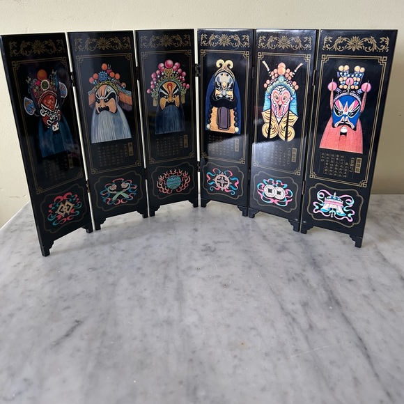 Mini Chinese Lacquerware Screen - Picture 4 of 9